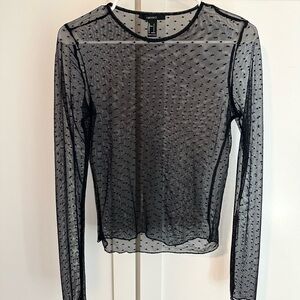 Mesh Long Sleeve Top